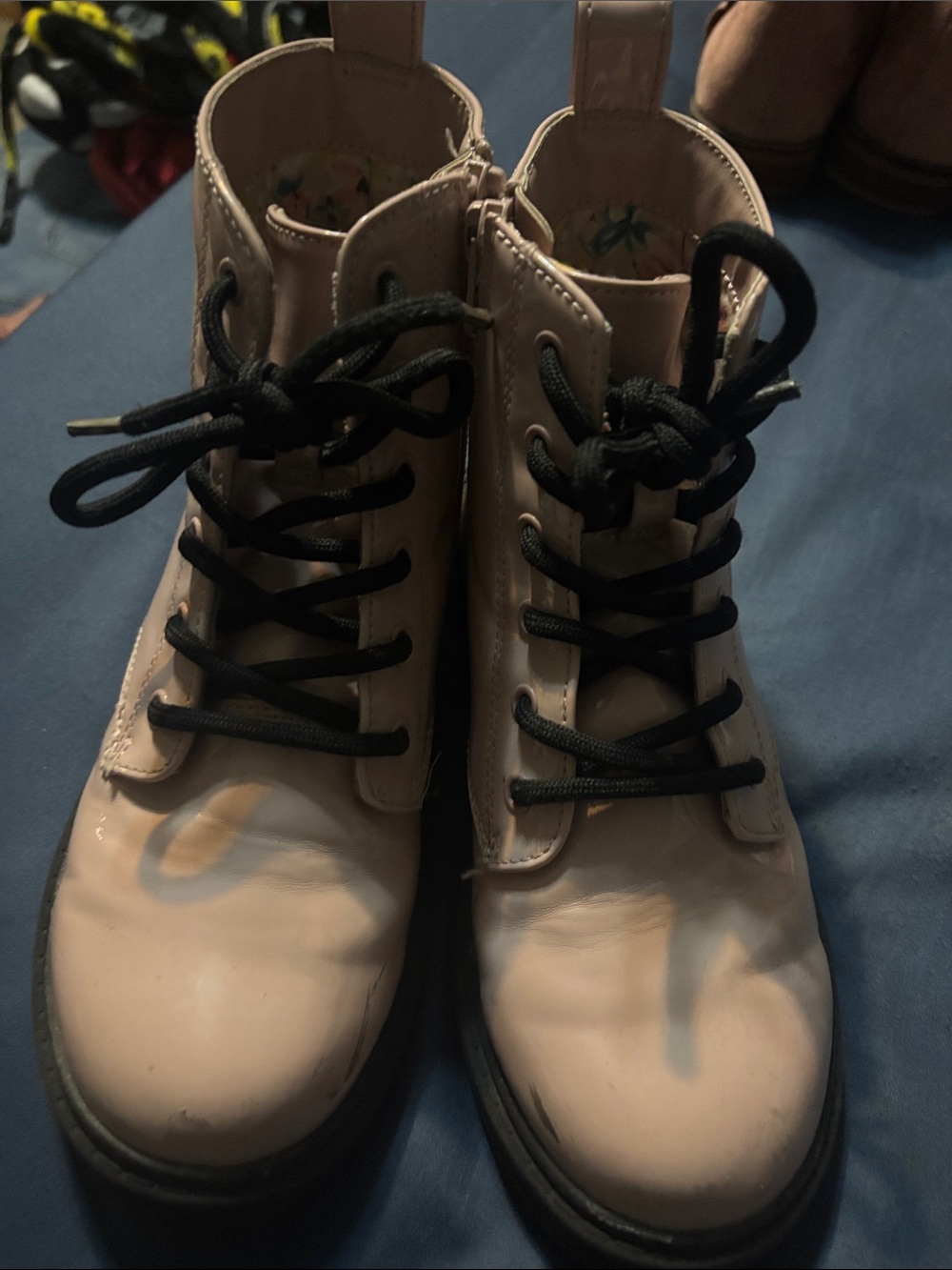 🌈4/$25🌈 Girls Lace-Up Combat Boots in Blush Pink
